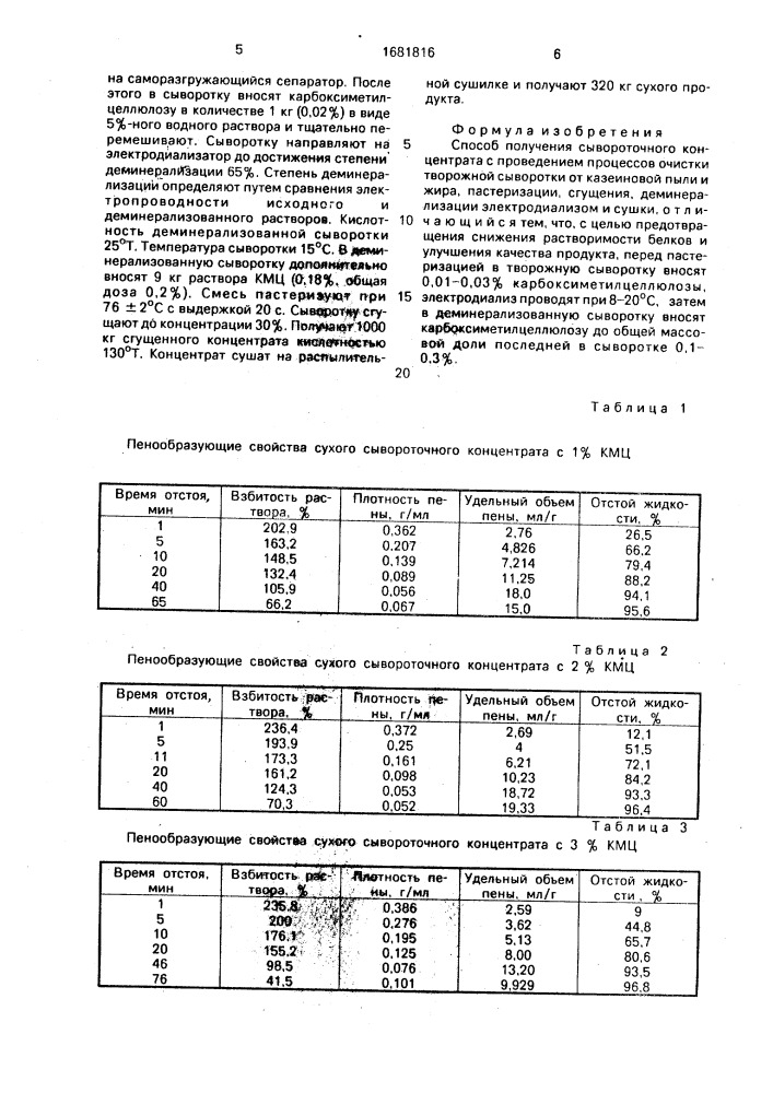 Способ получения сывороточного концентрата (патент 1681816)