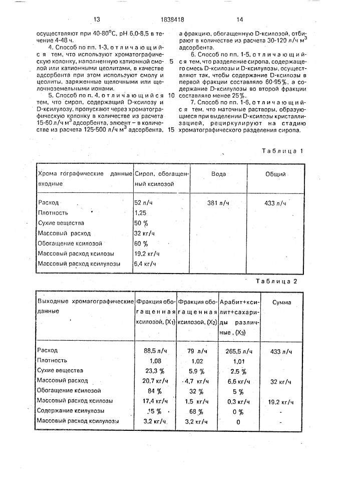 Способ получения d-ксилозы (патент 1838418)