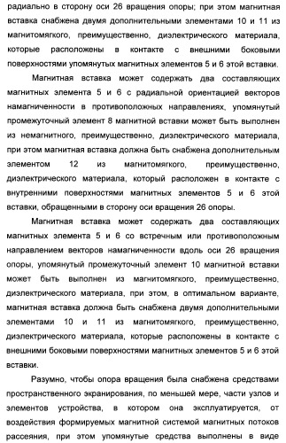 Способ магнитной разгрузки тел качения от действия центробежных сил в опорах вращения и опора вращения для его осуществления (варианты) (патент 2348839)