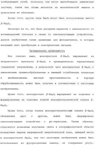 Способ выращивания тонкой монокристаллической пленки, светоизлучающее устройство на основе ga2o 3 и способ его изготовления (патент 2313623)
