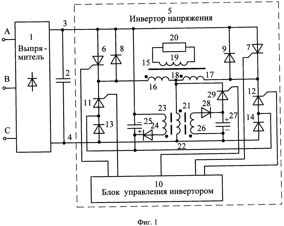 Тиристорный преобразователь частоты (патент 2619079)