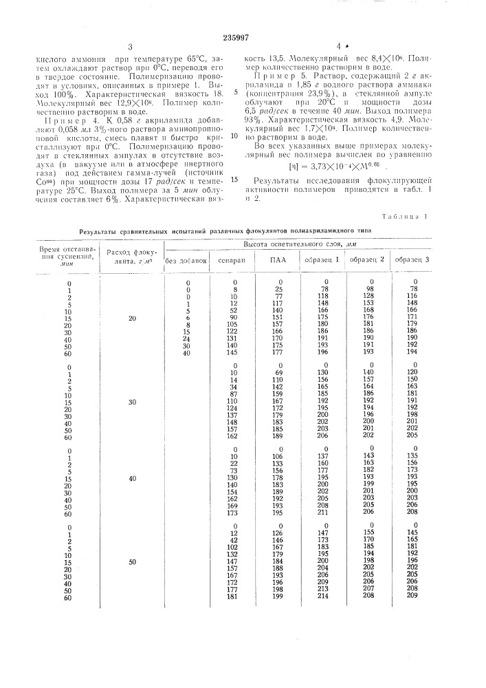 Способ получения полиакриламида (патент 235997)