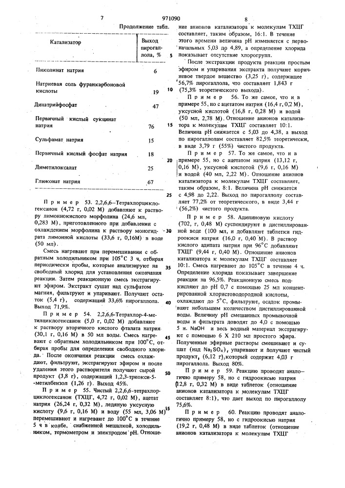 Способ получения производных пирогаллола (патент 971090)