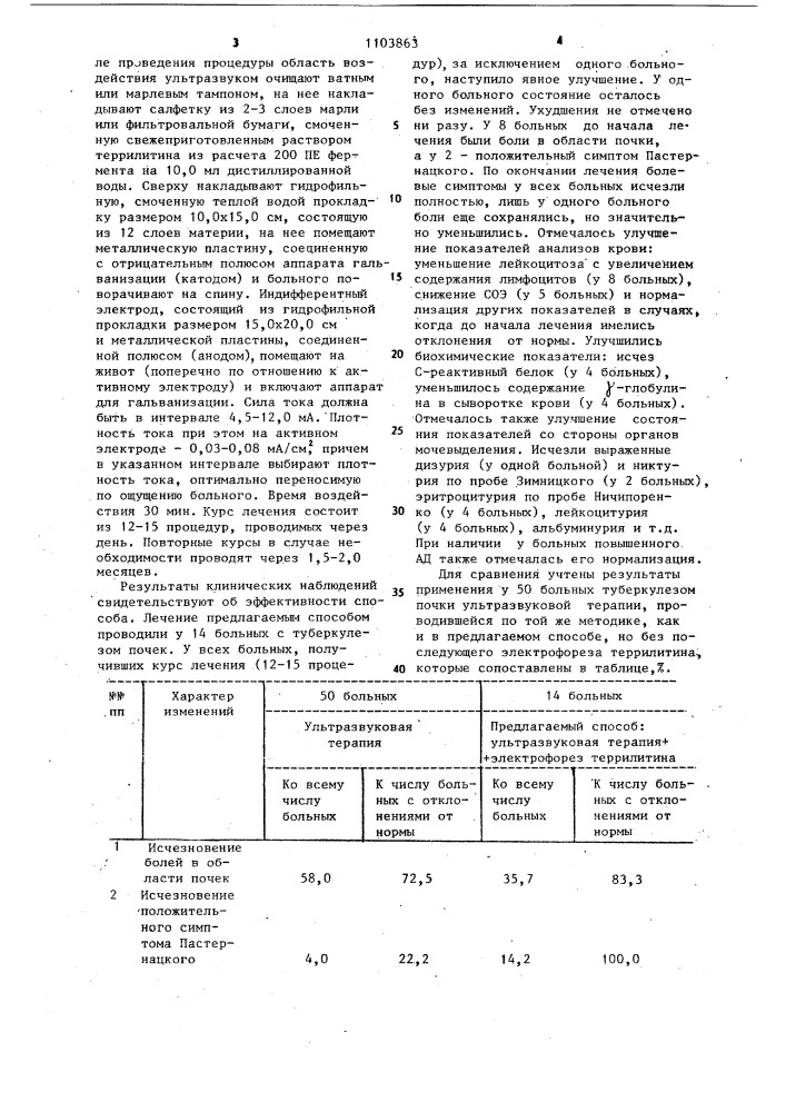Способ лечения туберкулеза почек (патент 1103863)
