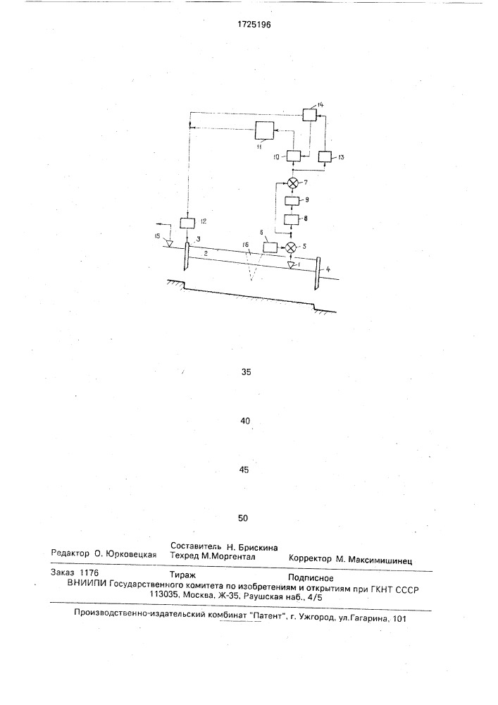 Устройство для регулирования уровня воды в канале (патент 1725196)