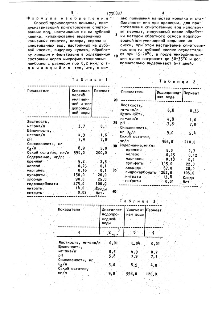 "способ производства коньяка "золотой дюк" (патент 1738837)