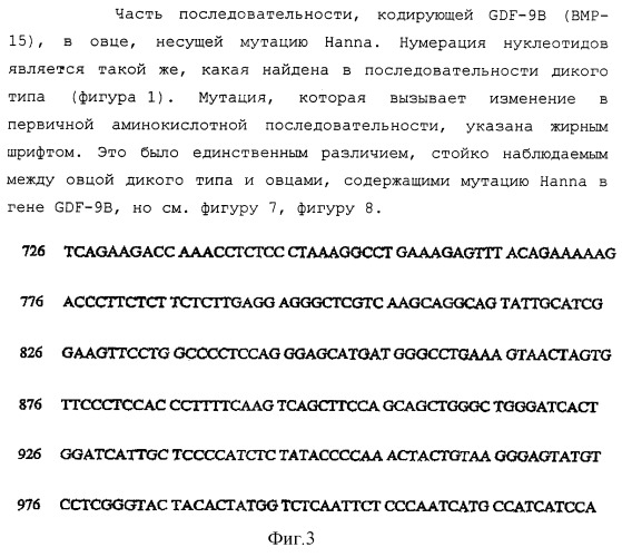Нуклеотидные и аминокислотные последовательности факторов яйцеклеток для изменения роста яичниковых фолликулов in vivo или in vitro (патент 2270862)