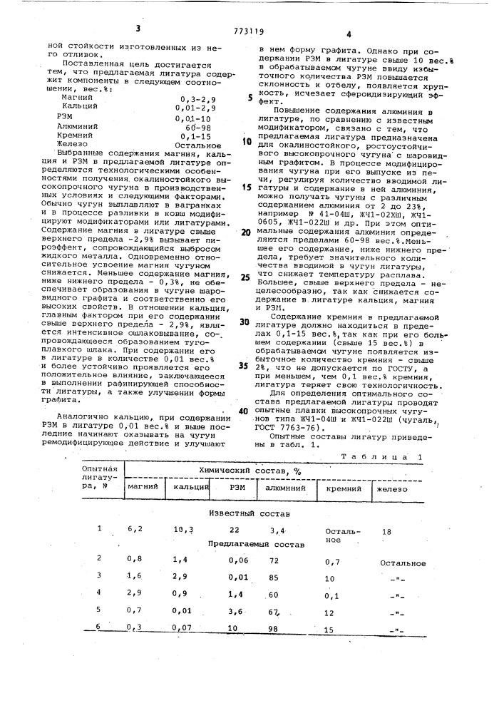 Лигатура (патент 773119)