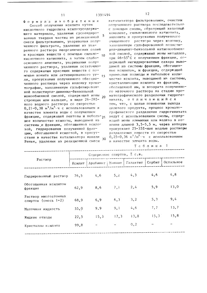 Способ получения ксилита (патент 1391494)