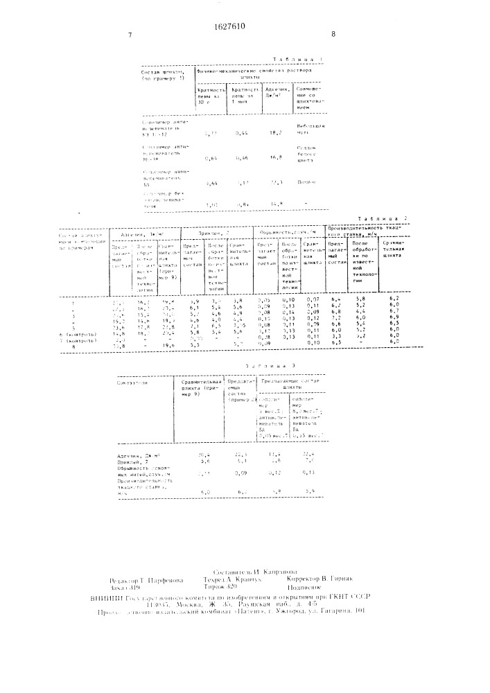 Состав для шлихтования полиэфирных комплексных нитей (патент 1627610)