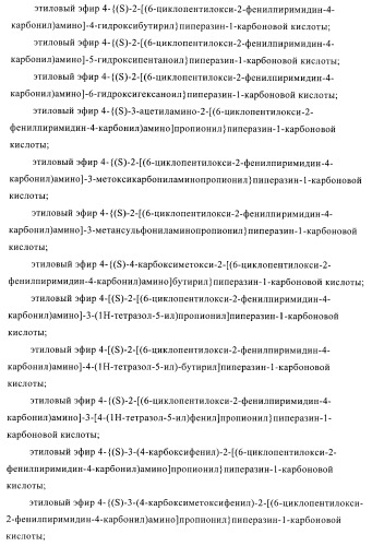 Производные пиримидина и их применение в качестве антагонистов рецептора p2y12 (патент 2410393)