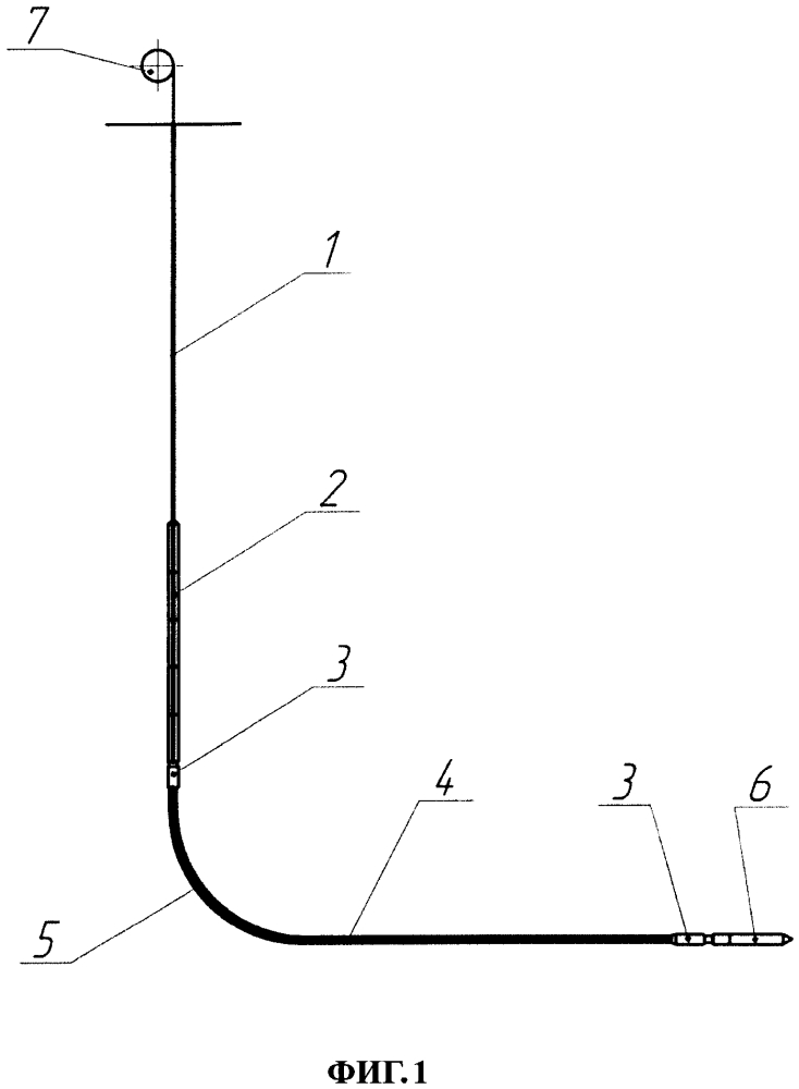 Устройство для доставки приборов в горизонтальный участок скважины с использованием геофизического кабеля с оболочкой из композитного материала (патент 2618251)