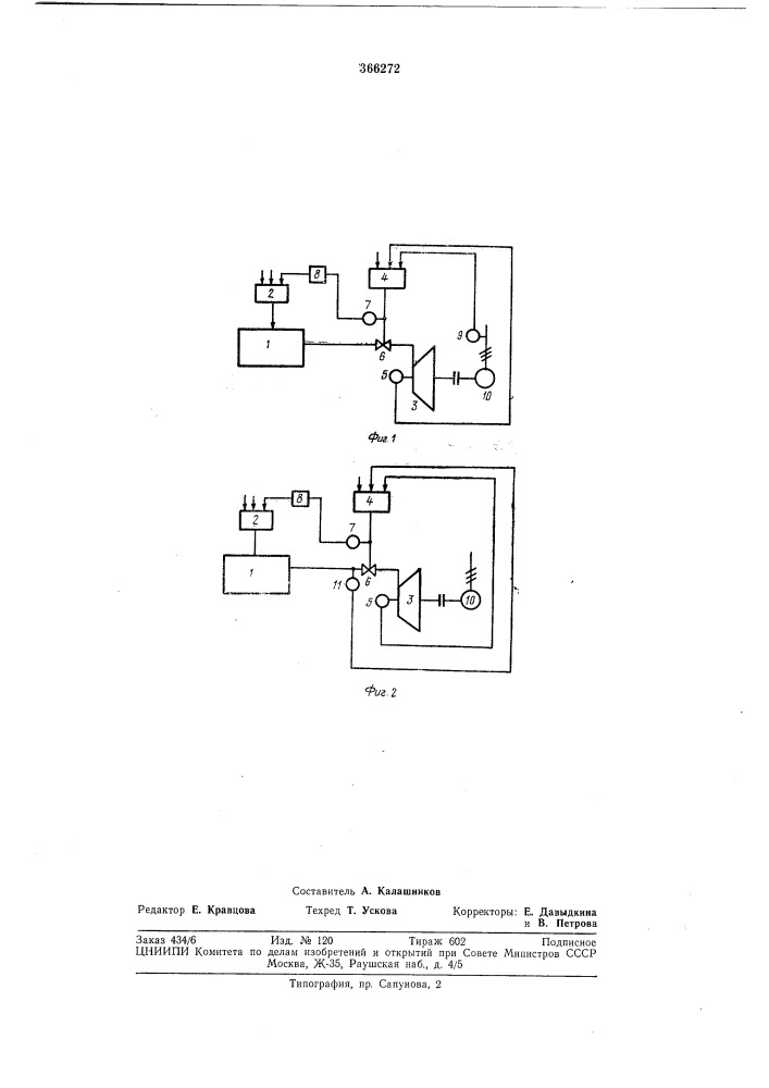 Система регулирования блока котел — турбинавсё;со1оаиая м1атеш1ш-тп'нч^'е:кйн (патент 366272)