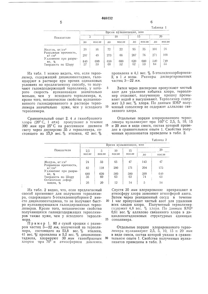 Способ получения галоидсодержащих каучукоподобных сополимеров (патент 468432)