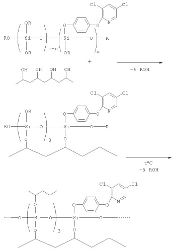 Алкоксисилоксановые производные 3,5-дихлор-2-(4-оксифенокси)пиридина и способ их получения (патент 2278867)