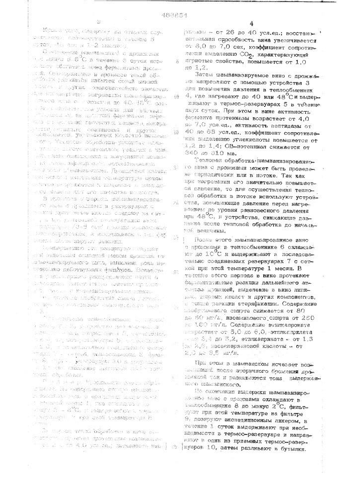 Способ производства выдержанных шампанских вин (патент 488854)