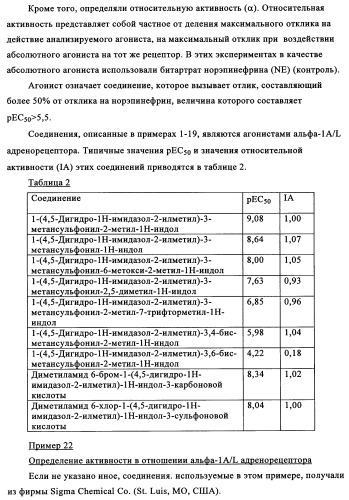 Замещенные индолы и фармацевтическая композиция, обладающая агонистической активностью в отношении альфа-1a/l адренорецептора (патент 2337909)