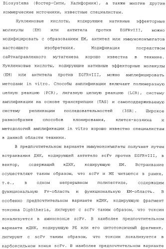 Scfv против egfrviii с улучшенной цитотоксичностью и выходом, иммунотоксины на их основе и способы их применения (патент 2317999)
