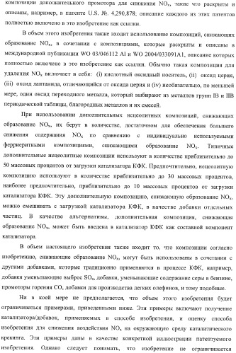 Ферриеритные композиции для снижения выбросов noх в процессе крекинга с флюидизированным катализатором (патент 2365615)