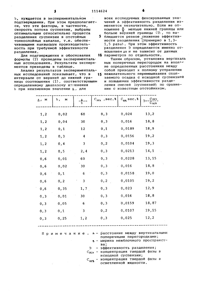 Полочный отстойник (патент 1114624)