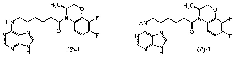 (3s)-4-[6-(пурин-6-иламино)гексаноил]-3,4-дигидро-3-метил-7,8-дифтор-2н-[1,4]бензоксазин и (3r)-4-[6-(пурин-6-иламино)гексаноил]-3,4-дигидро-3-метил-7,8-дифтор-2н-[1,4]бензоксазин, обладающие противовирусной активностью (патент 2644351)