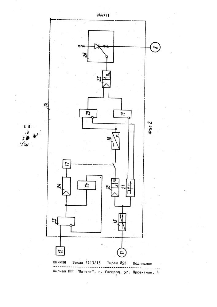 Устройство автоматического регулирования положения ленты в роторной машине непрерывного литья (патент 944771)