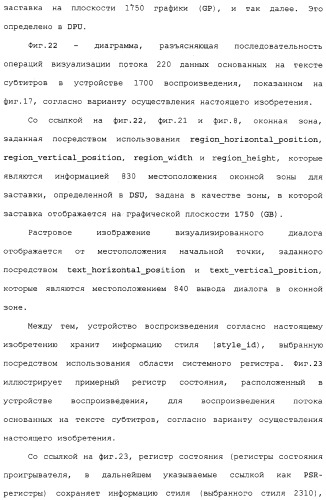 Носитель для хранения информации, записывающий поток основанных на тексте субтитров, устройство и способ, его воспроизводящие (патент 2324988)