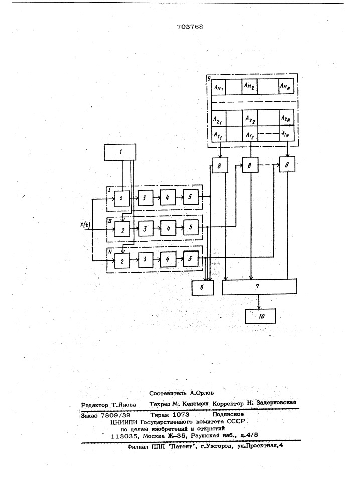 Анализатор спектра (патент 703768)