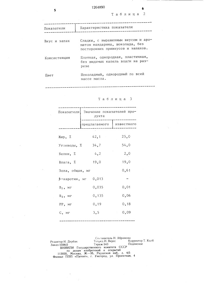 Композиция для производства заменителя бутербродного масла (патент 1264890)