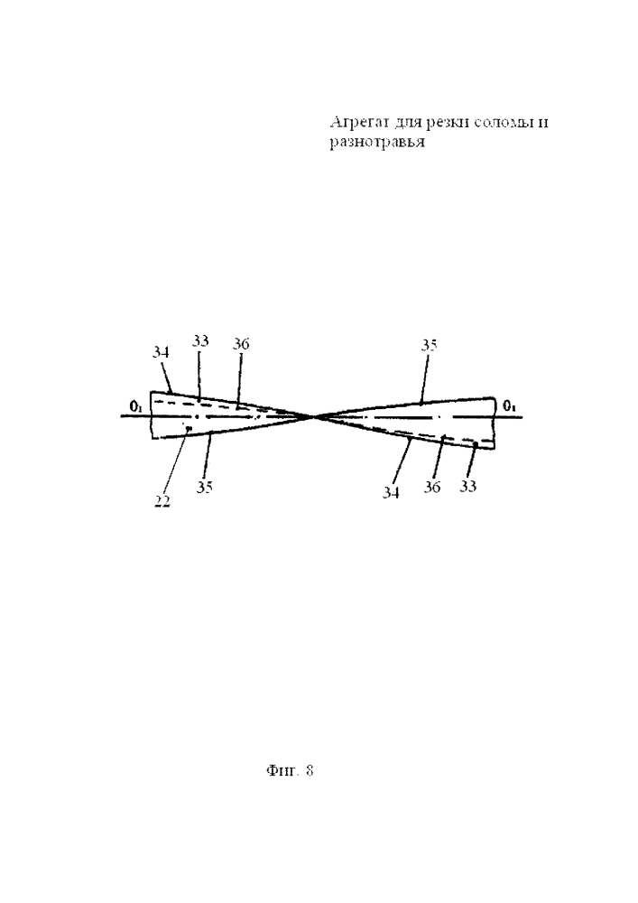 Агрегат для резки соломы и разнотравья (патент 2626634)