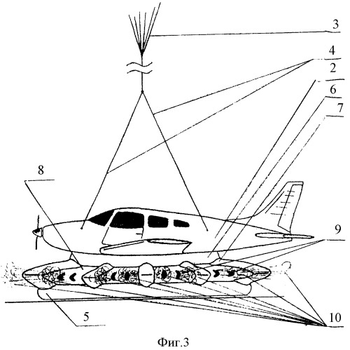 Быстродействующая система амортизации для аварийного приземления летательного аппарата (патент 2443604)