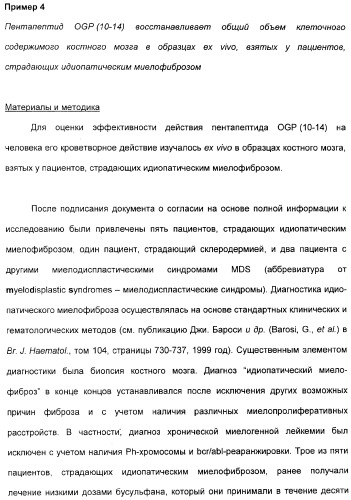 Олигопептиды остеогенного роста как стимуляторы кроветворения (патент 2310468)