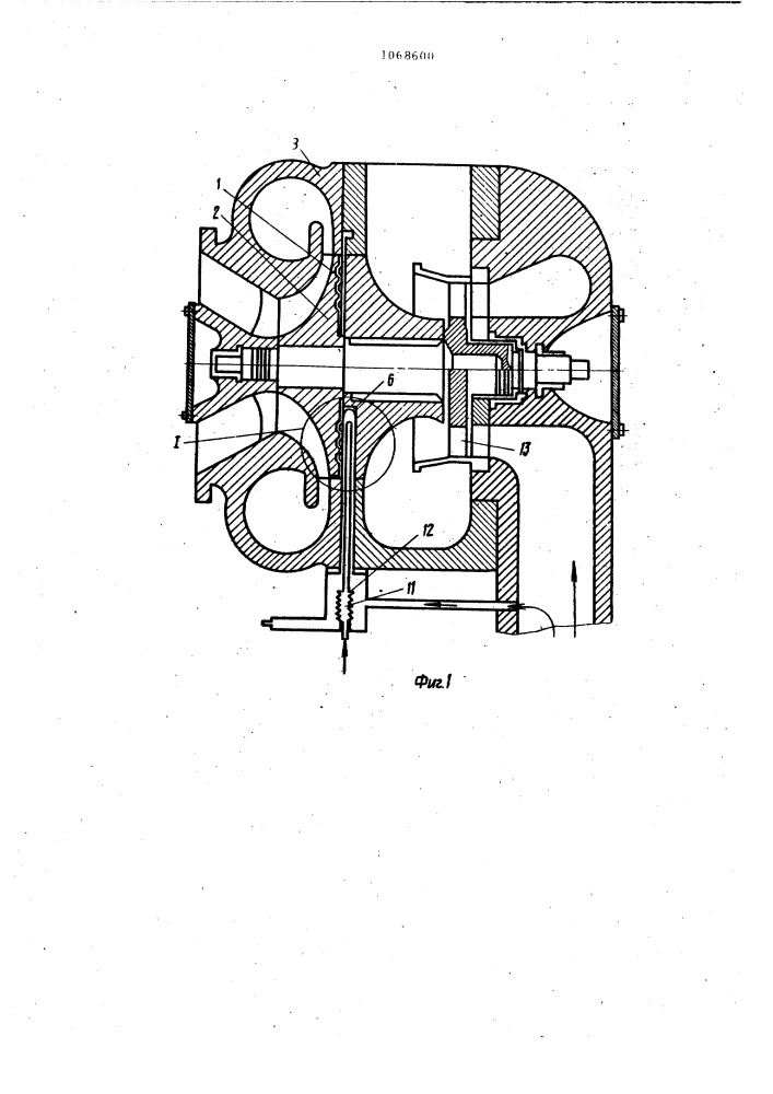 Устройство для очистки торцового лабиринтного уплотнения рабочего колеса турбокомпрессора (патент 1068600)