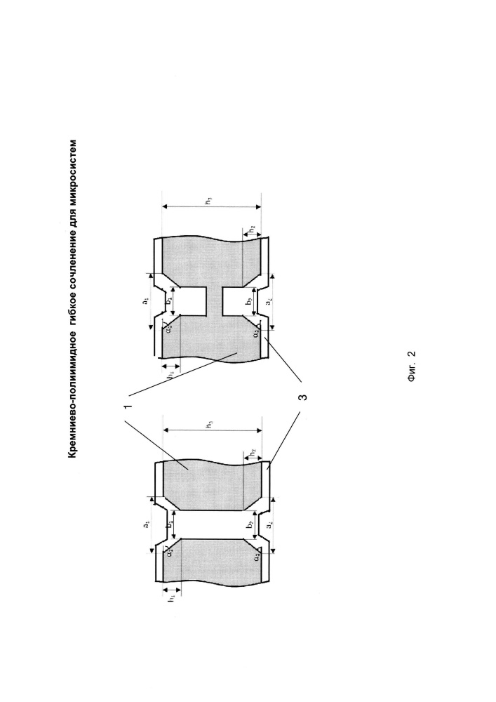 Кремниево-полиимидное гибкое сочленение для микросистем (патент 2621465)