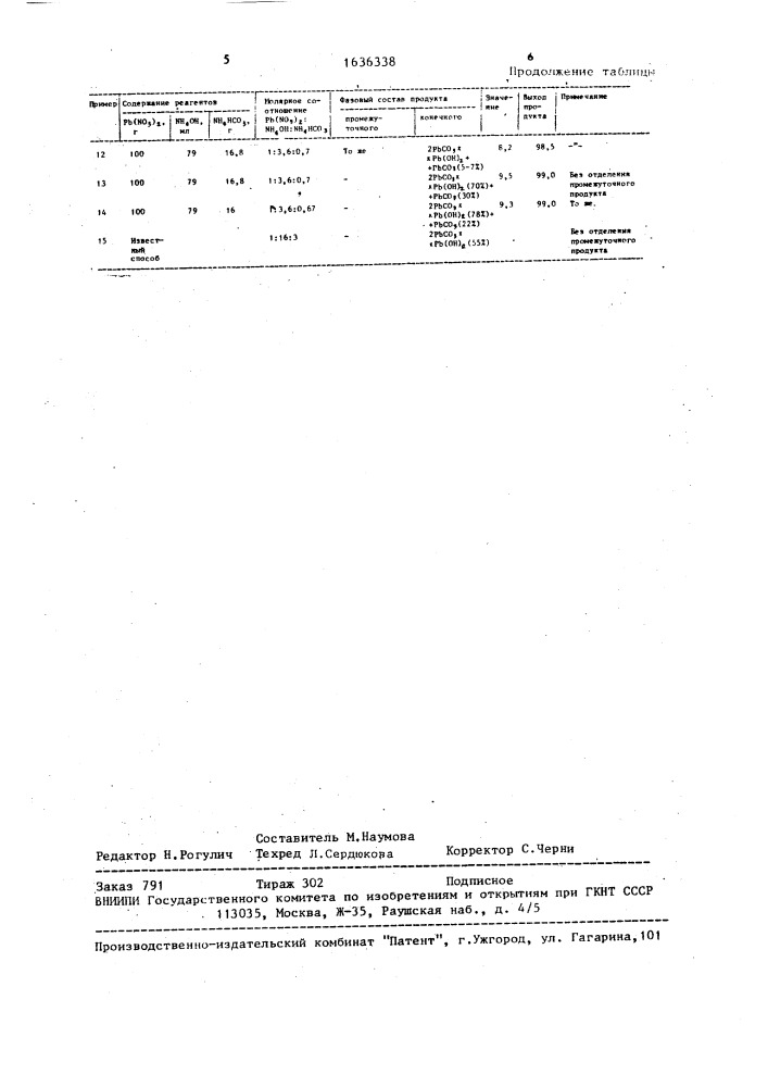 Способ получения основного карбоната свинца (патент 1636338)