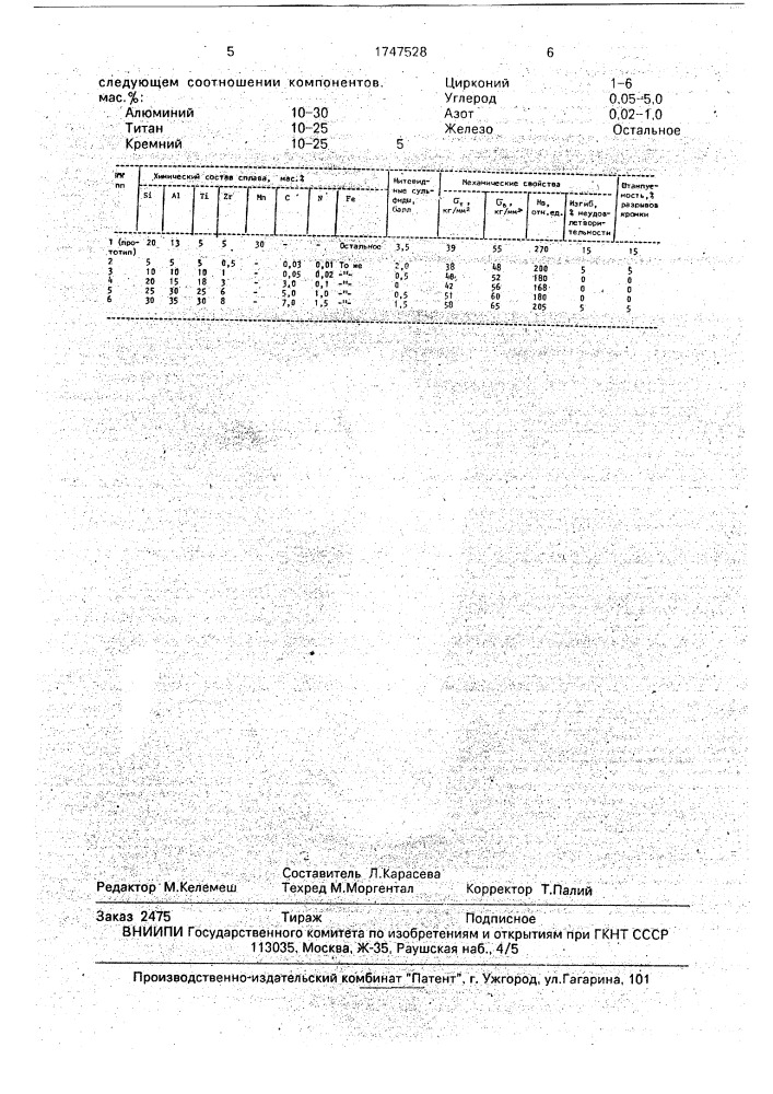 Сплав для раскисления, легирования и модифицирования стали (патент 1747528)