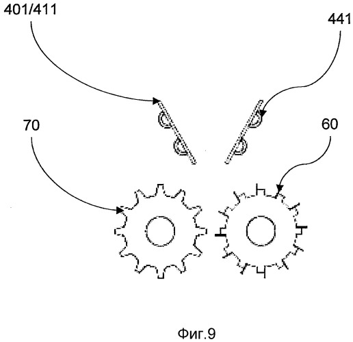 Устройство для резки пековой нити на пековые гранулы и тому подобное, содержащее средства направления потока пековой нити (патент 2488624)