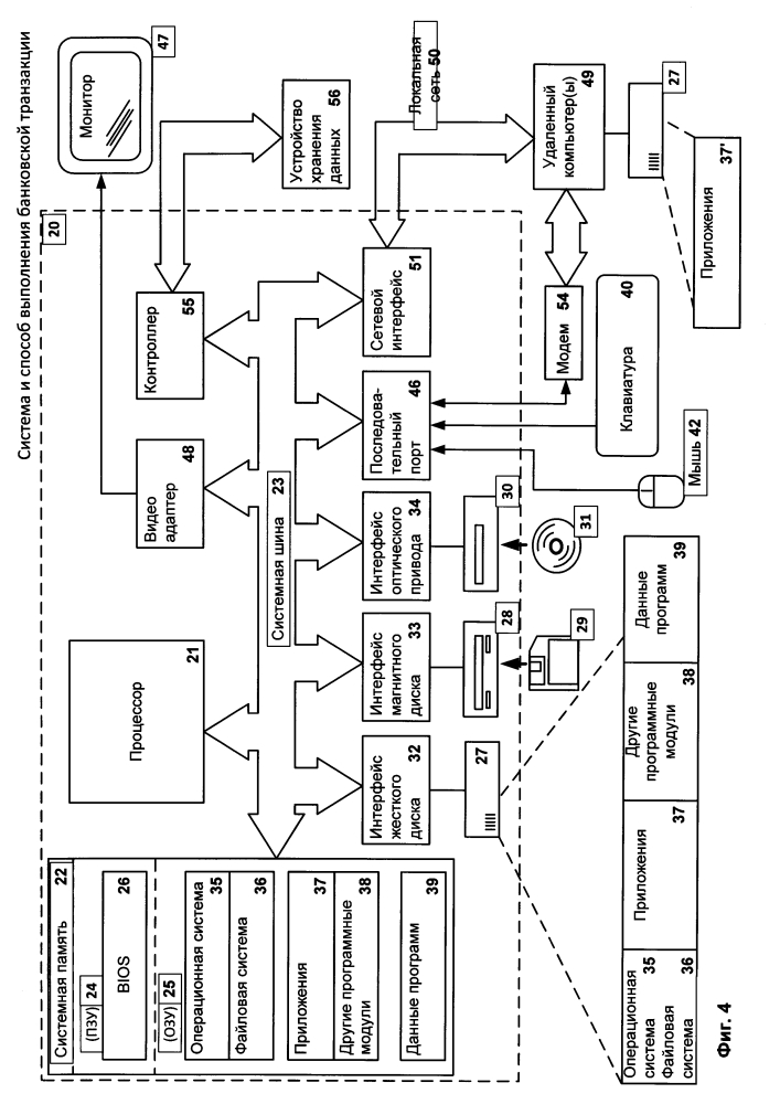 Система и способ выполнения банковской транзакции (патент 2634174)