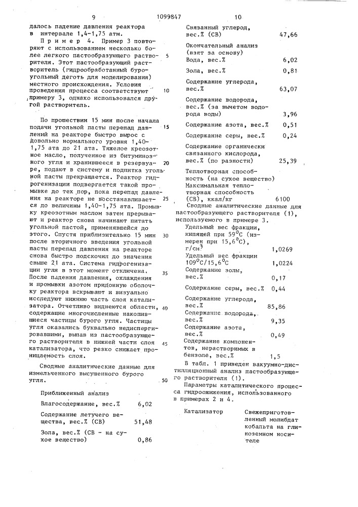 Способ получения жидких углеводородов из бурого угля (патент 1099847)
