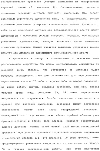 Устройство и способ для фракционирования гипсовой суспензии и способ производства гипсокартонных плит (патент 2313451)