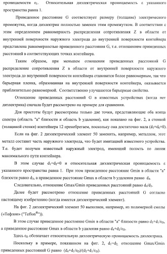 Устройство для создания барьерной пленки, способ создания барьерных пленок и контейнер с покрытием барьерной пленкой (патент 2434080)