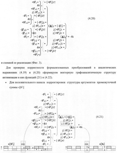 Функциональная структура корректировки аргументов промежуточной суммы &#177;[s3i] параллельного сумматора в позиционно-знаковых кодах f(+/-) (патент 2378681)