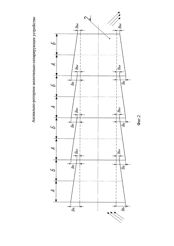 Аксиально-роторное молотильно-сепарирующее устройство (патент 2633398)