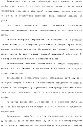 Многотрубный реактор, способ каталитического окисления в паровой фазе с использованием многотрубного реактора и способ пуска многотрубного реактора (патент 2309794)