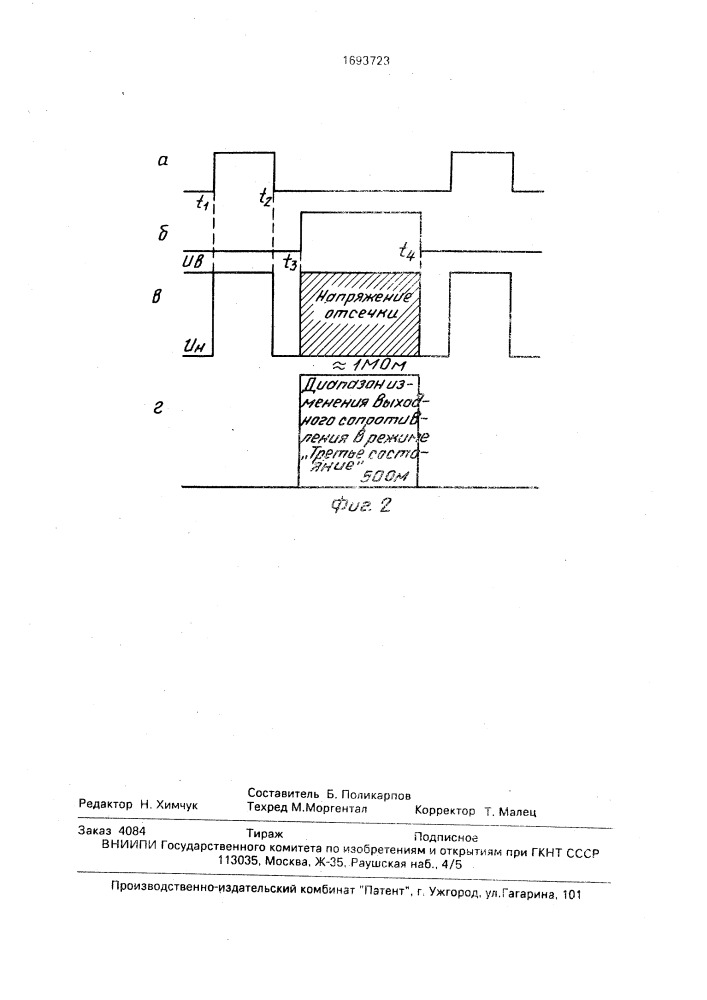 Формирователь прямоугольных импульсов (патент 1693723)