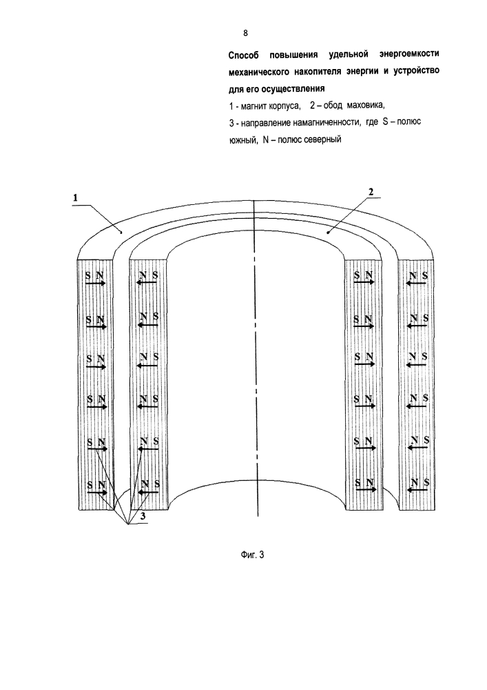 Способ повышения удельной энергоемкости механического накопителя энергии и устройство для его осуществления (патент 2612453)