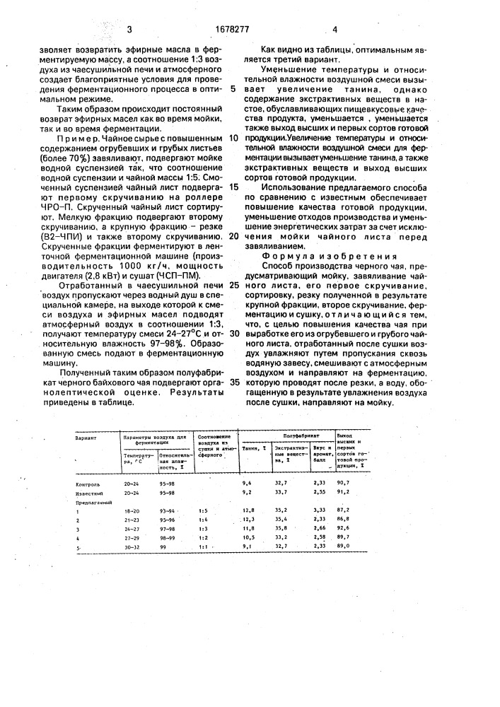 Способ производства черного чая (патент 1678277)