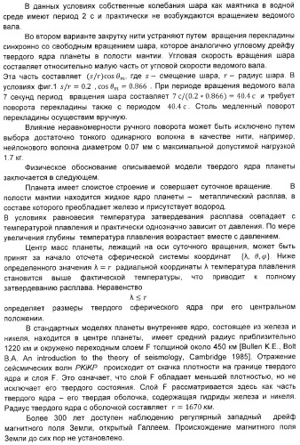 Модель твердого ядра планеты с заторможенной магнитной осью и индикатор углового дрейфа (патент 2370827)