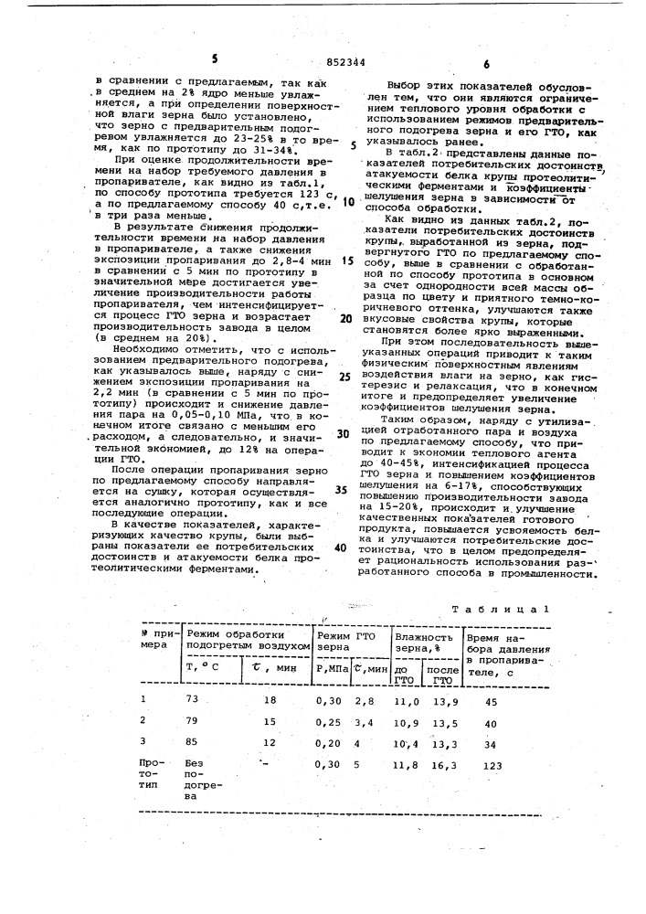 Способ переработки зерна гречихив крупу (патент 852344)