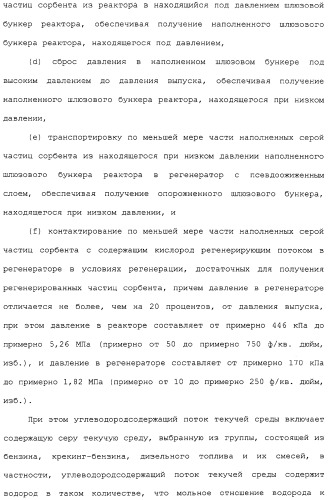 Система для обессеривания с механизмом переноса сорбента (патент 2312885)